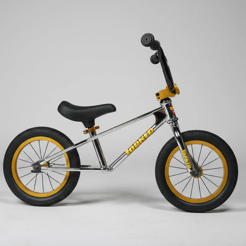 Torker Old School BMX Chrome / Gold Torker LP 12" Balance Bike