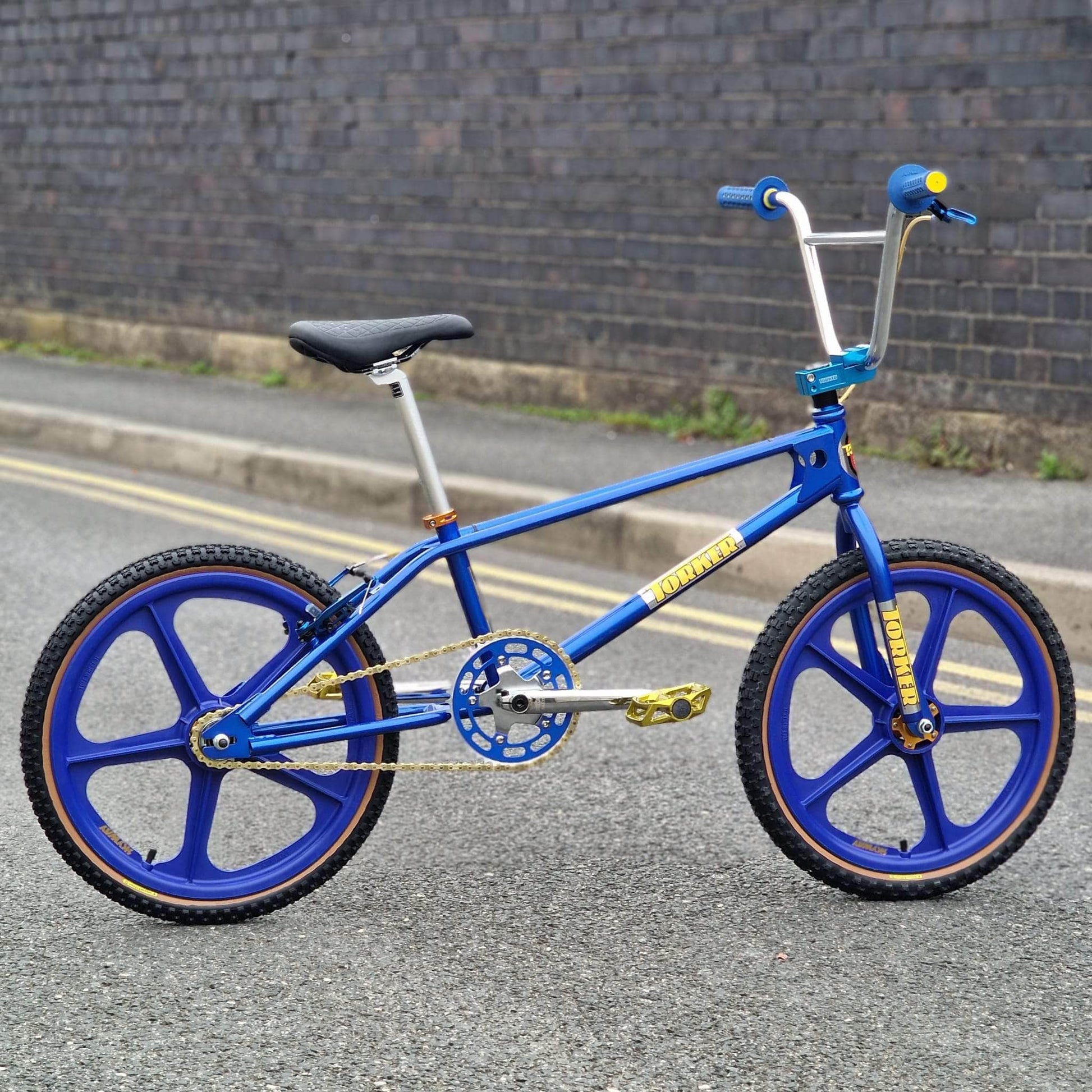 Torker Old School BMX Bikes Candy Blue / Gold / Pro XXL Torker LP Race Custom Bike Cancy Blue / Gold