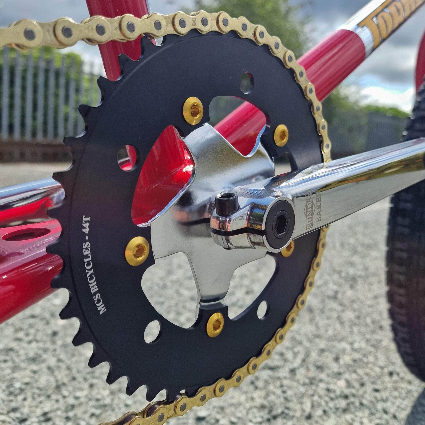 Torker Old School BMX Candy Red / Gold / Pro XL Torker LP Race Custom Bike Red / Gold