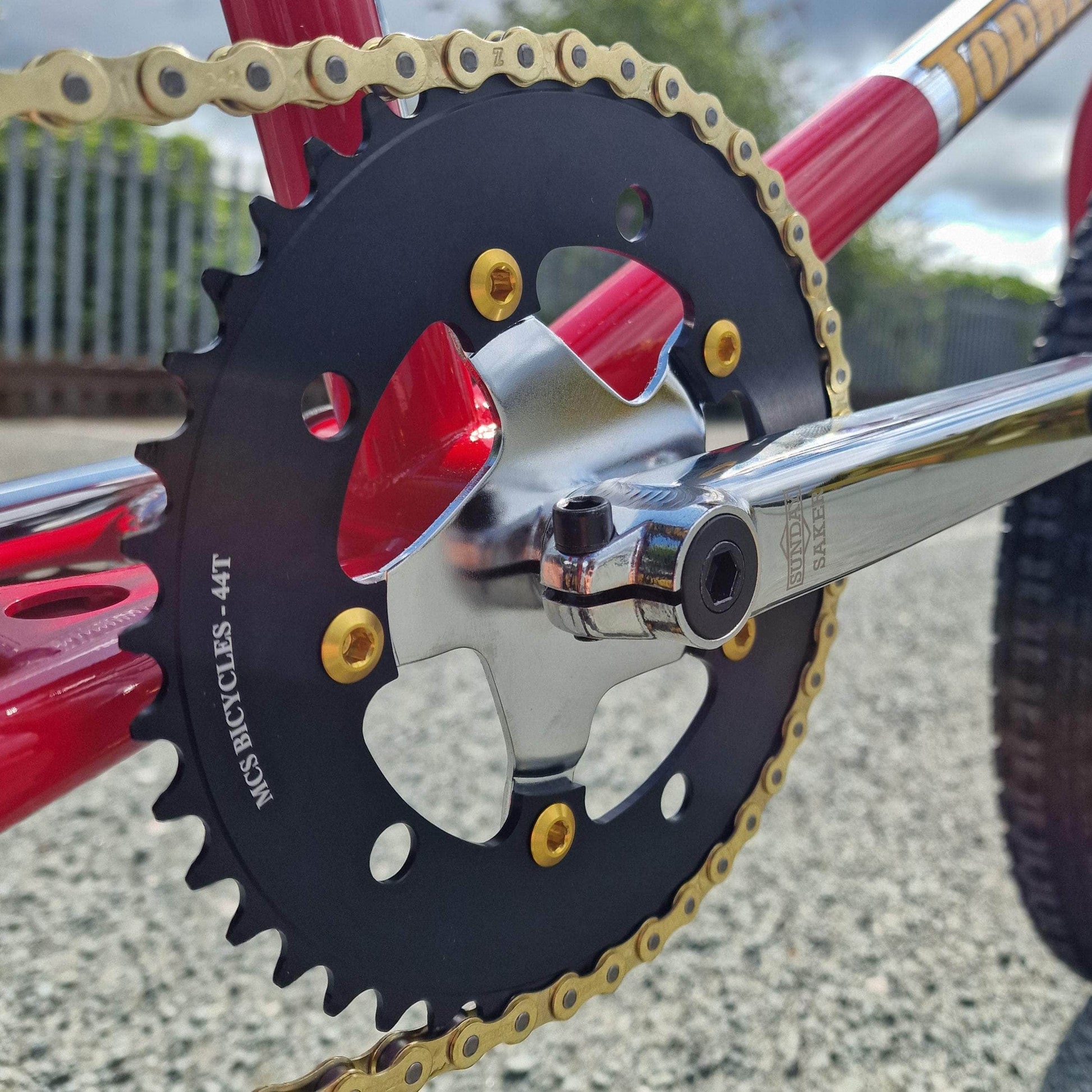 Torker Old School BMX Candy Red / Gold / Pro XL Torker LP Race Custom Bike Red / Gold