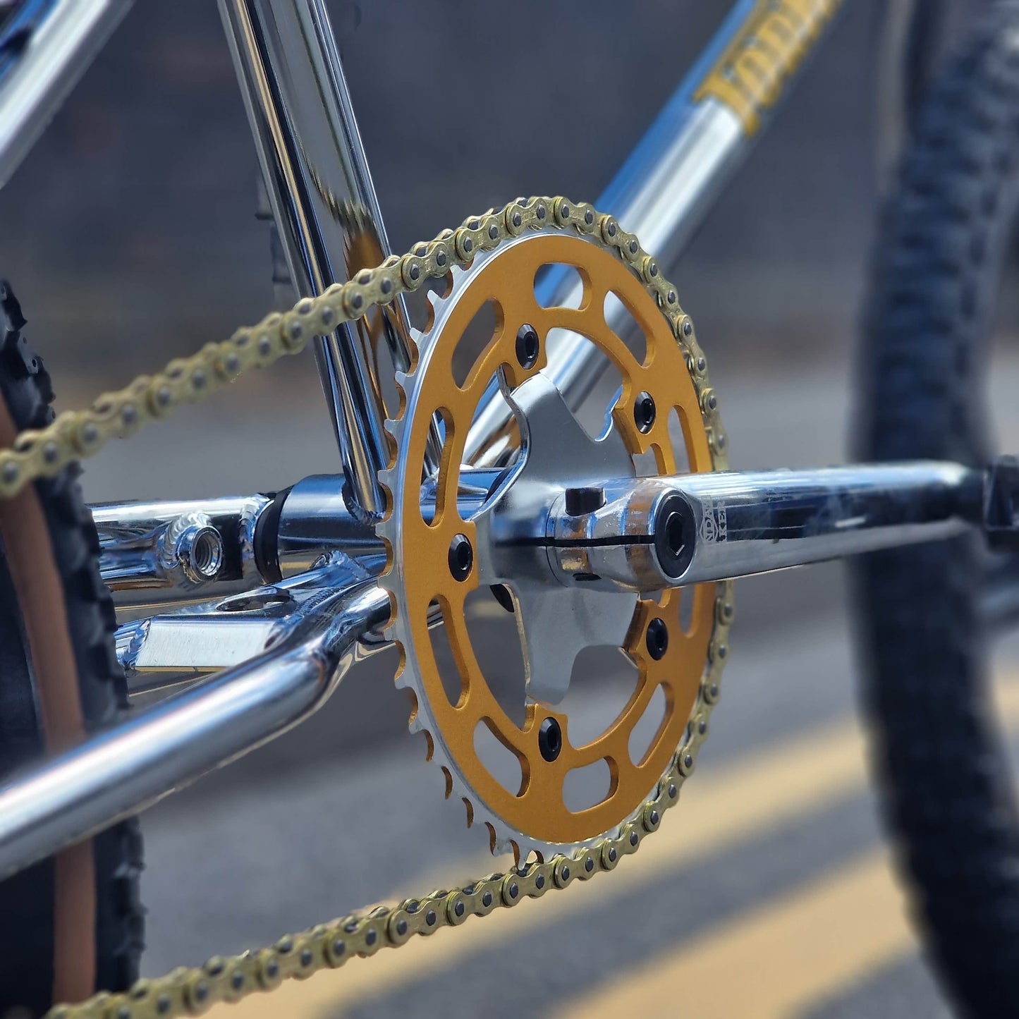 Torker Old School BMX Bikes Chrome / Black / Gold / Pro XL Torker LP Race Pro XL Custom Bike Chrome / Black / Gold