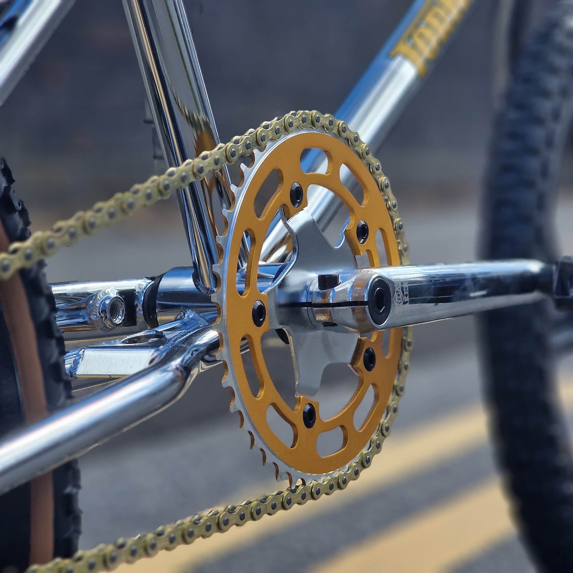 Torker Old School BMX Bikes Chrome / Black / Gold / Pro XL Torker LP Race Pro XL Custom Bike Chrome / Black / Gold