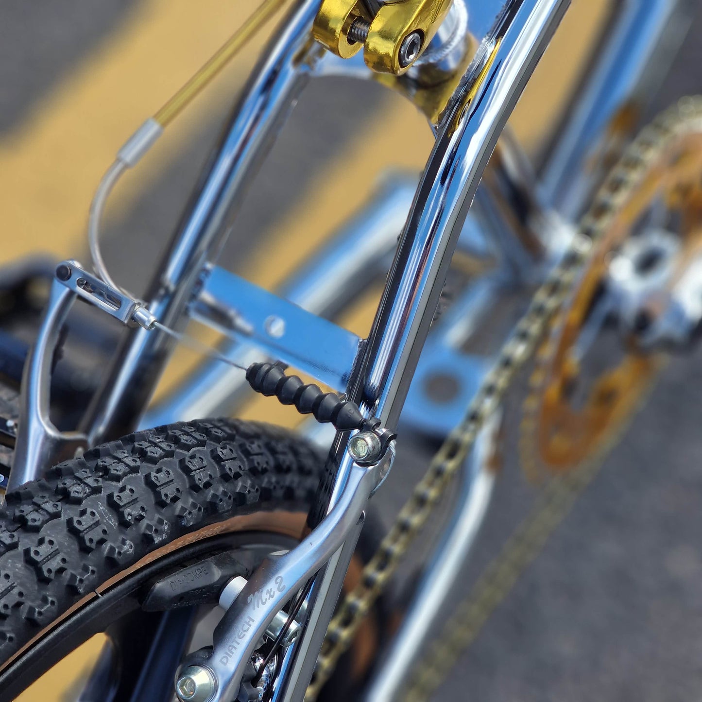 Torker Old School BMX Bikes Chrome / Black / Gold / Pro XL Torker LP Race Pro XL Custom Bike Chrome / Black / Gold