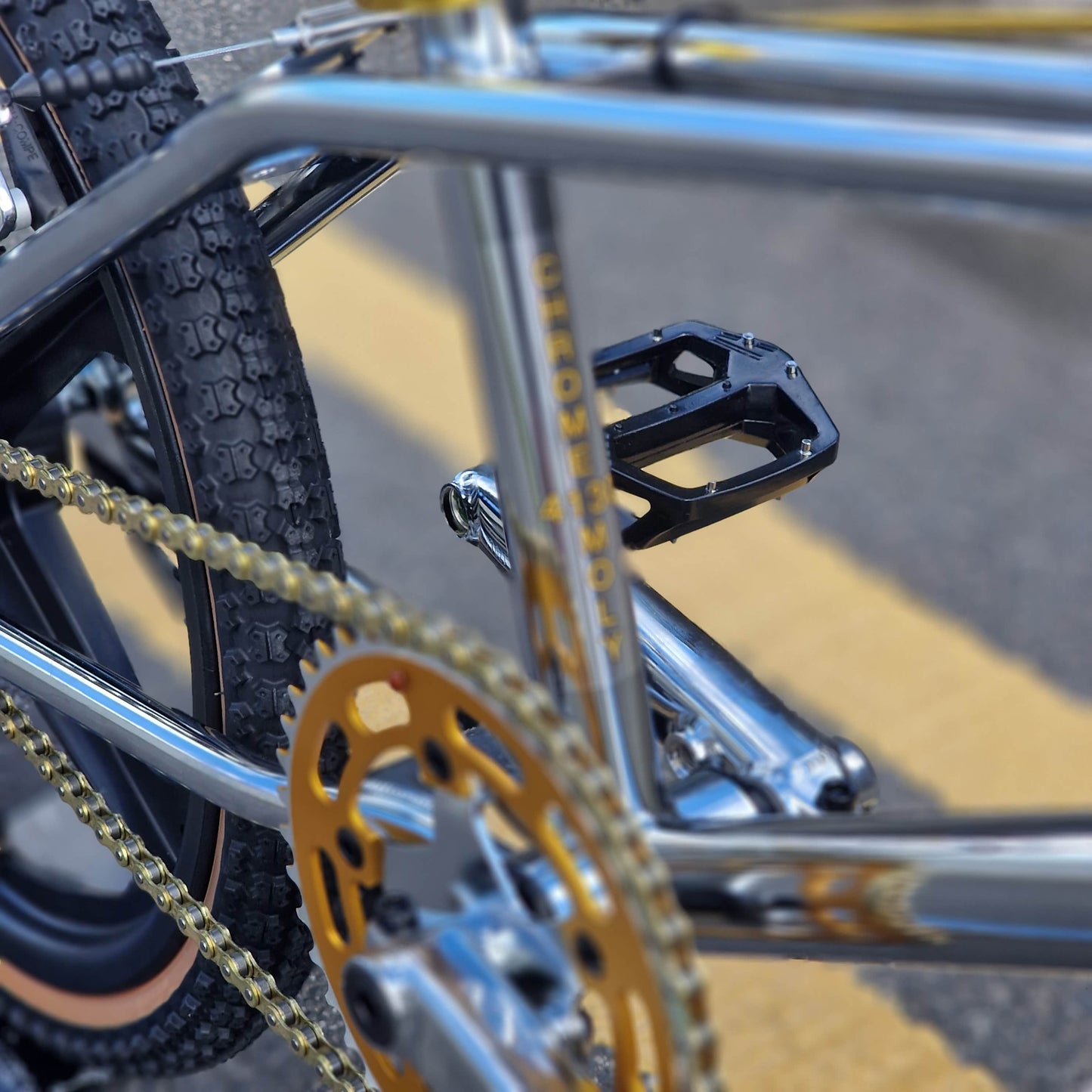 Torker Old School BMX Bikes Chrome / Black / Gold / Pro XL Torker LP Race Pro XL Custom Bike Chrome / Black / Gold