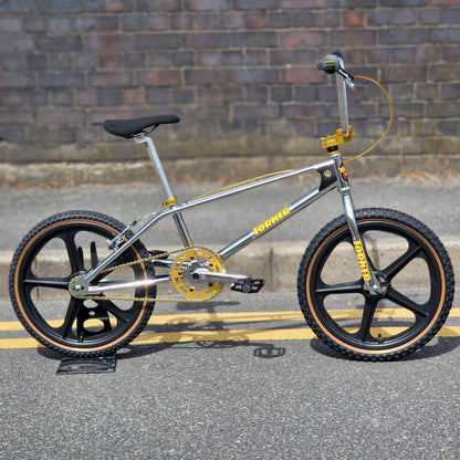 Torker Old School BMX Bikes Chrome / Black / Gold / Pro XL Torker LP Race Pro XL Custom Bike Chrome / Black / Gold