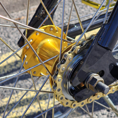 Torker Old School BMX Bikes Chrome / Black / Gold Torker MX26 26 Inch Cruiser Custom Bike Black / Gold