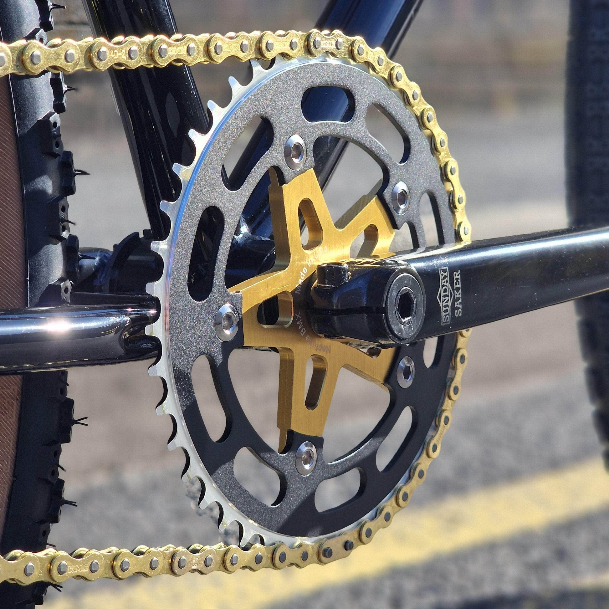 Torker Old School BMX Bikes Chrome / Black / Gold Torker MX26 26 Inch Cruiser Custom Bike Black / Gold