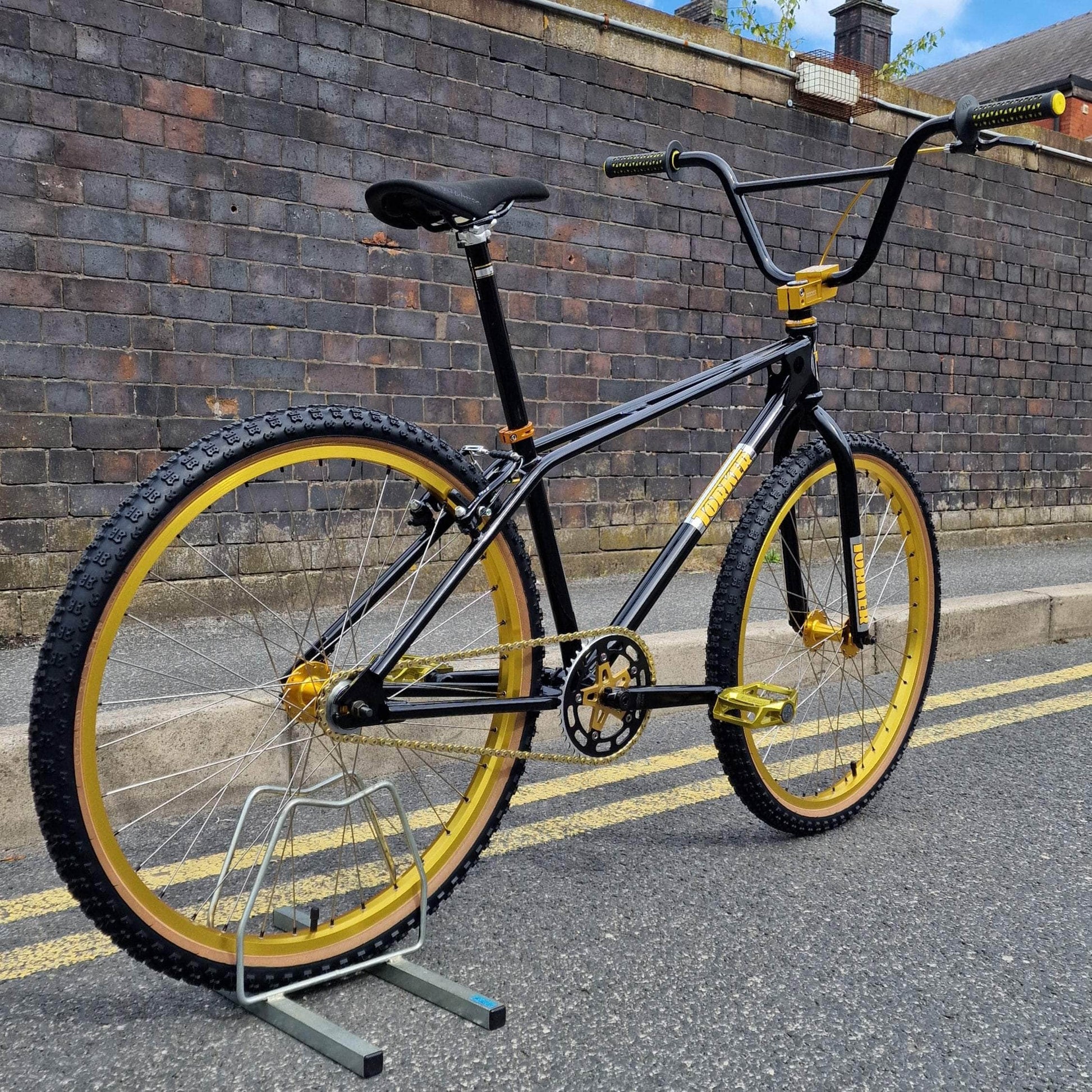 Torker Old School BMX Bikes Chrome / Black / Gold Torker MX26 26 Inch Cruiser Custom Bike Black / Gold