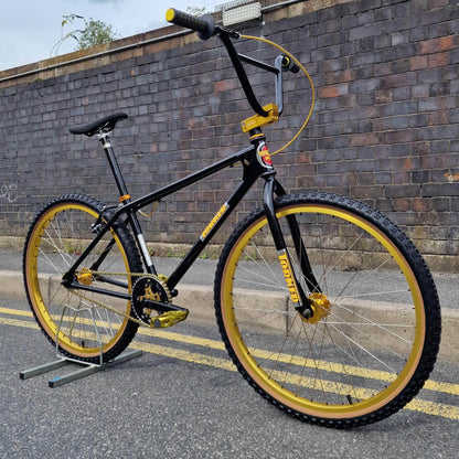 Torker Old School BMX Bikes Chrome / Black / Gold Torker MX26 26 Inch Cruiser Custom Bike Black / Gold