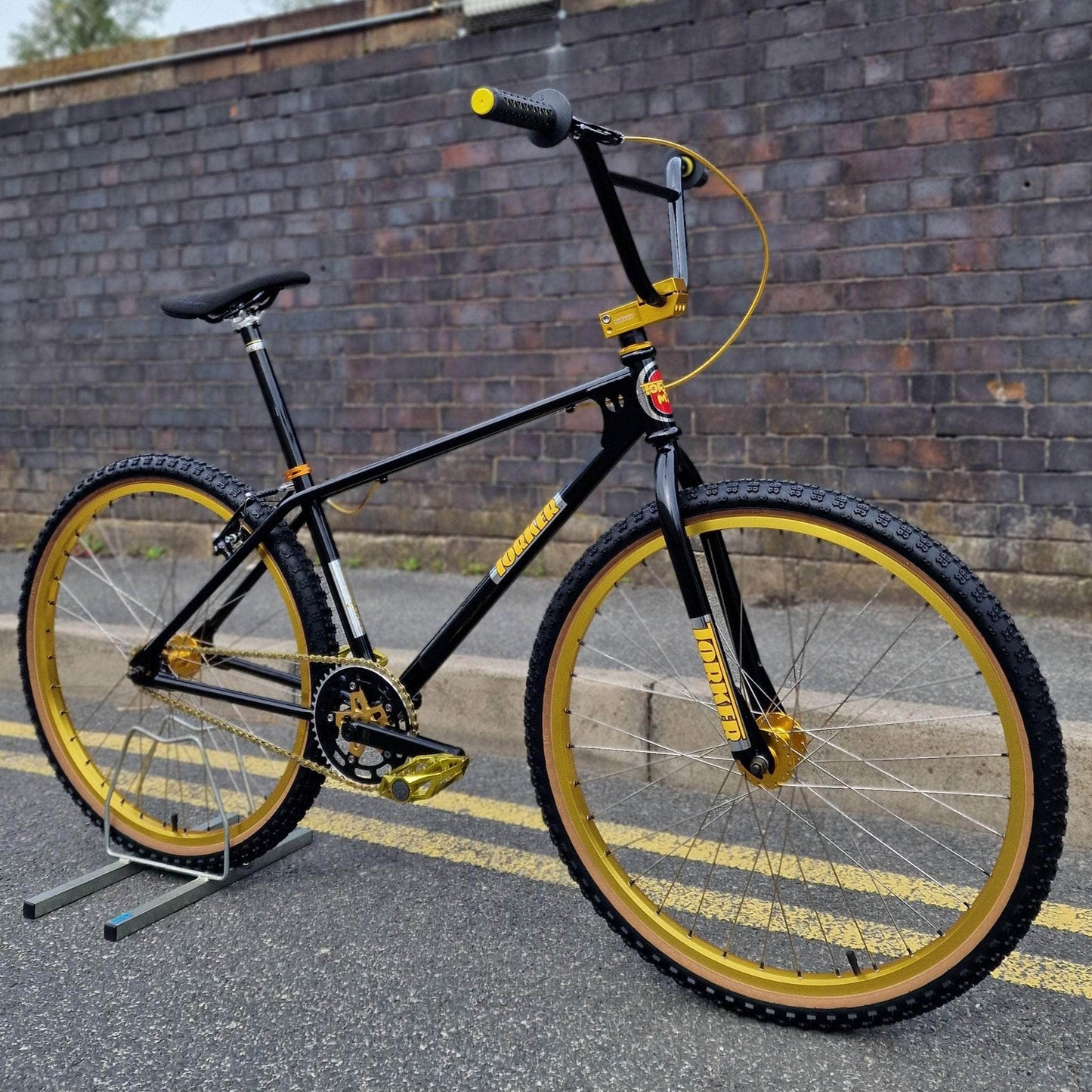 Torker Old School BMX Bikes Chrome / Black / Gold Torker MX26 26 Inch Cruiser Custom Bike Black / Gold