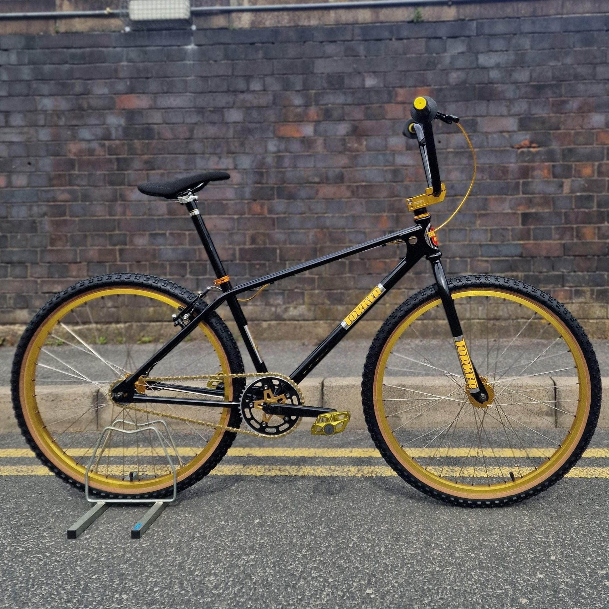 Torker Old School BMX Bikes Chrome / Black / Gold Torker MX26 26 Inch Cruiser Custom Bike Black / Gold