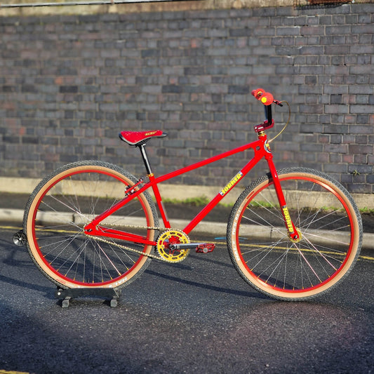 Torker Old School BMX Bikes Red / Gold Torker MX29 26 Inch Cruiser Custom Bike Red / Gold