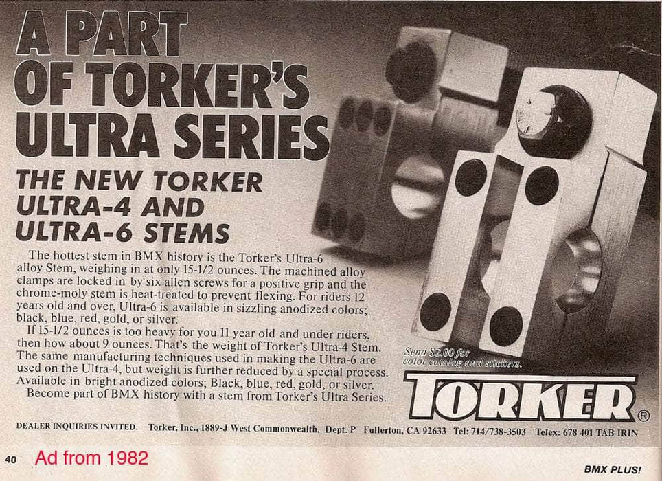 Torker BMX Parts Torker Ultra 6 1 1/8" Top Load Stem