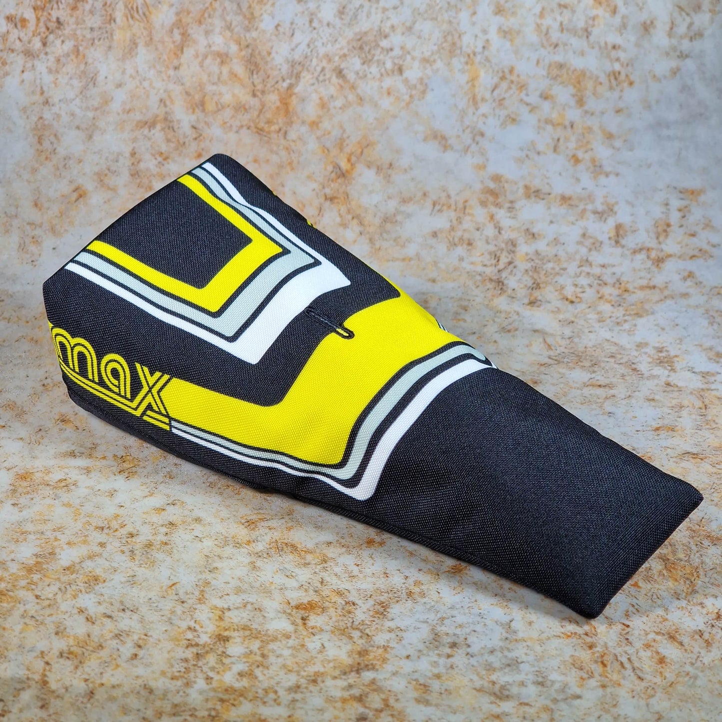 MAX USA Old School BMX Black / White / Yellow Torker Uni-Max Padded Pivotal Seat