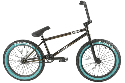 Tribal Bikes BMX Bikes Smokey Joe / 20.9 Tribal Bikes Chief 100% Cro-mo 20.9" TT Bike Smokey Joe w/ Teal Tyres