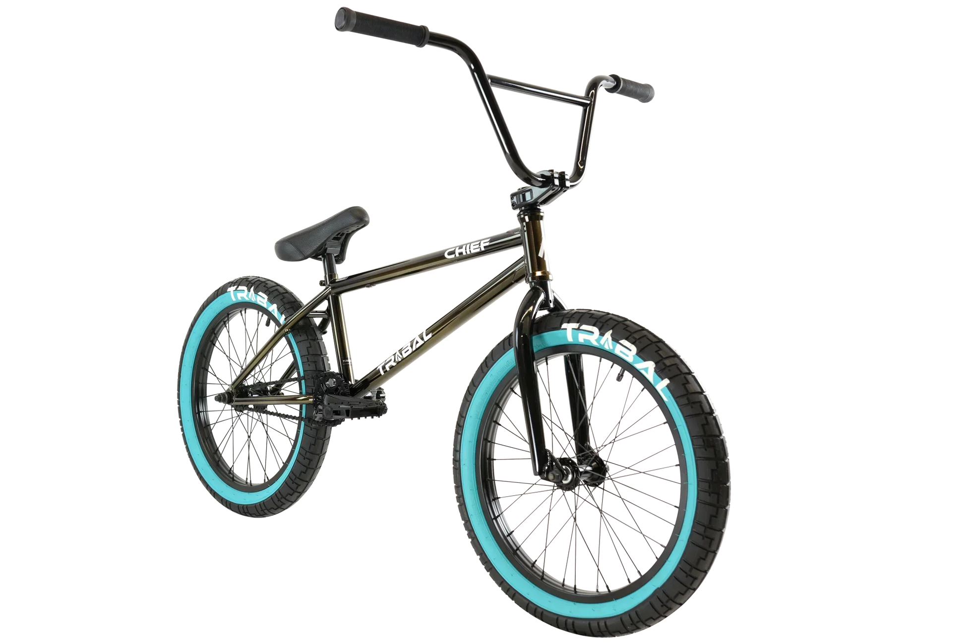 Tribal Bikes BMX Bikes Smokey Joe / 20.9 Tribal Bikes Chief 100% Cro-mo 20.9" TT Bike Smokey Joe w/ Teal Tyres