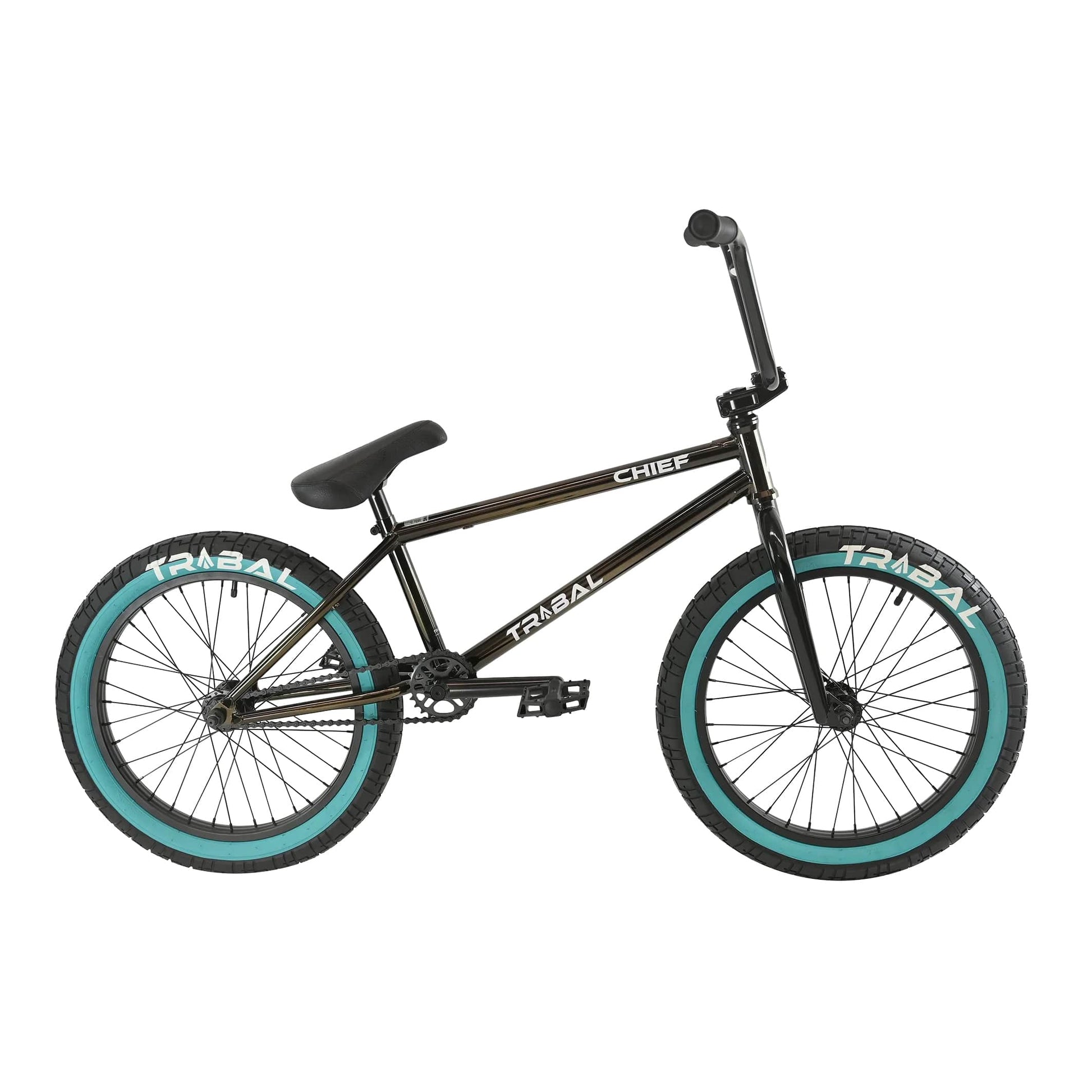 Tribal Bikes BMX Bikes Smokey Joe / 20.9 Tribal Bikes Chief 100% Cro-mo 20.9" TT Bike Smokey Joe w/ Teal Tyres