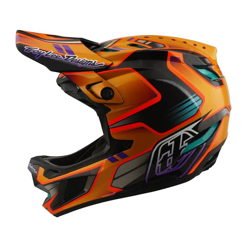 Troy Lee Designs BMX Racing Troy Lee Designs D4 Carbon Helmet Crest Gold
