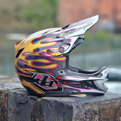 Troy Lee Designs BMX Racing Troy Lee Designs D4 Carbon Helmet Overspray Gold / Black