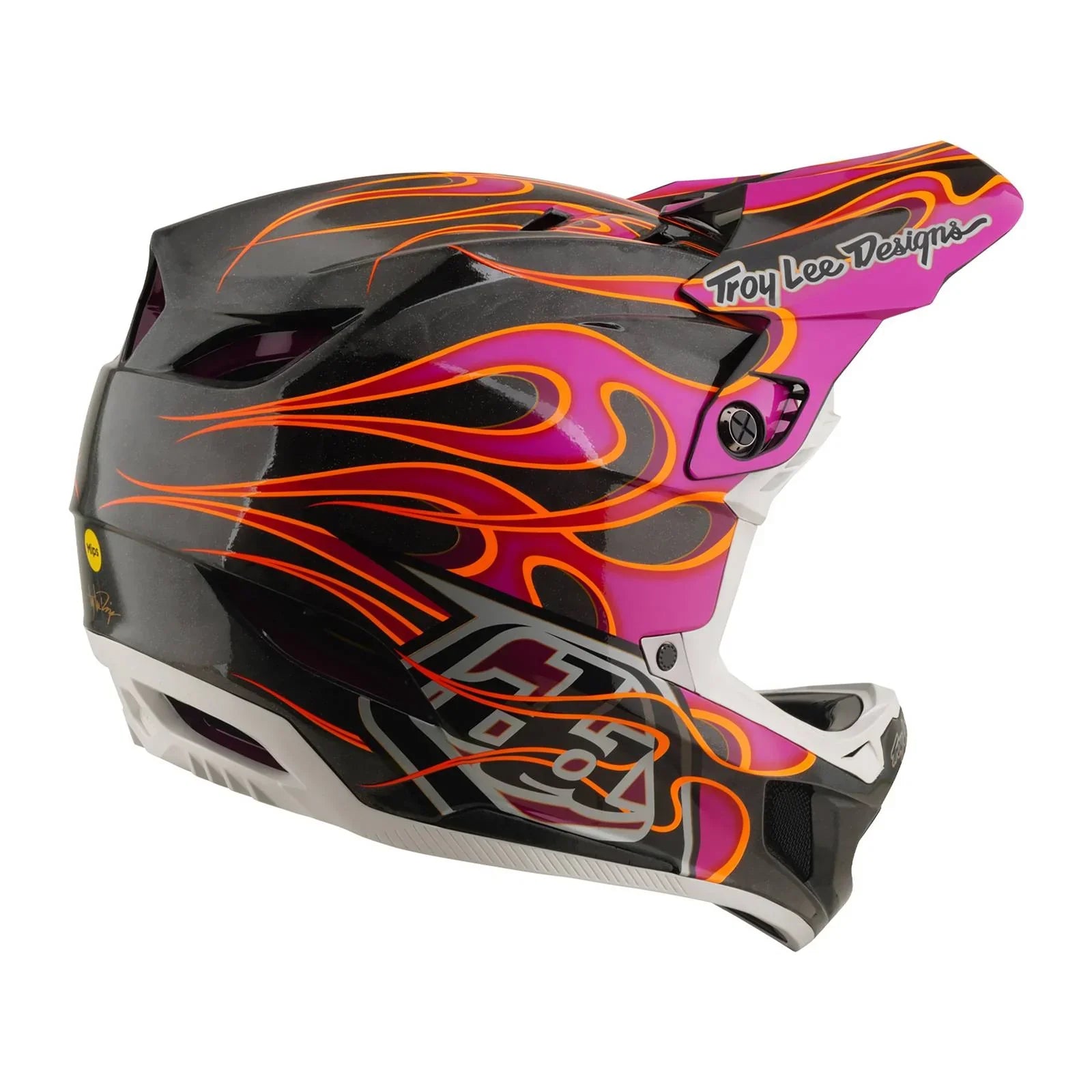 Troy Lee Designs BMX Racing Troy Lee Designs D4 Carbon Helmet Torched Carbon / Magenta