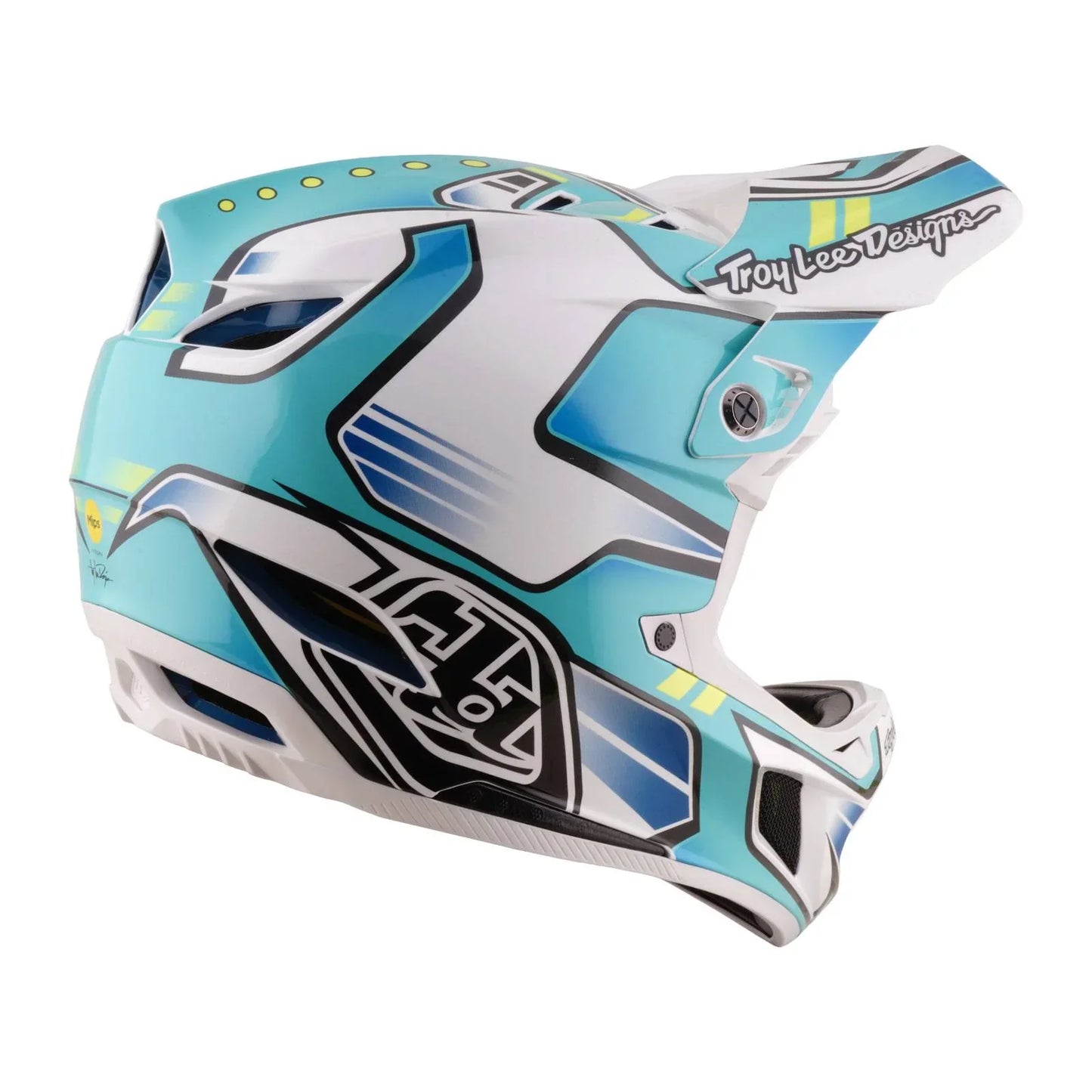 Troy Lee Designs BMX Racing Troy Lee Designs D4 Composite Helmet Crest Real Teal