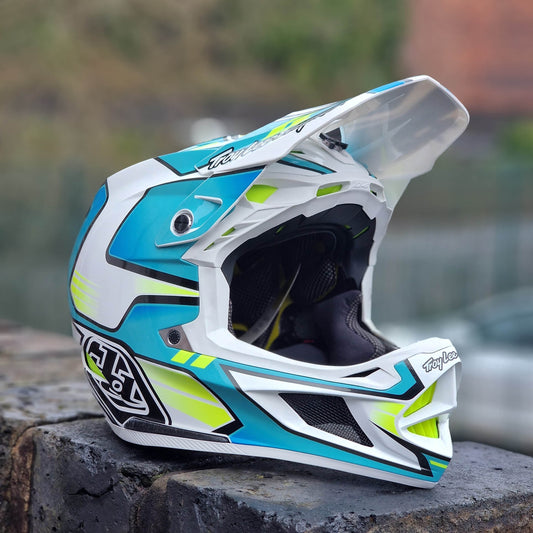 Troy Lee Designs BMX Racing Troy Lee Designs D4 Composite Helmet Crest Real Teal