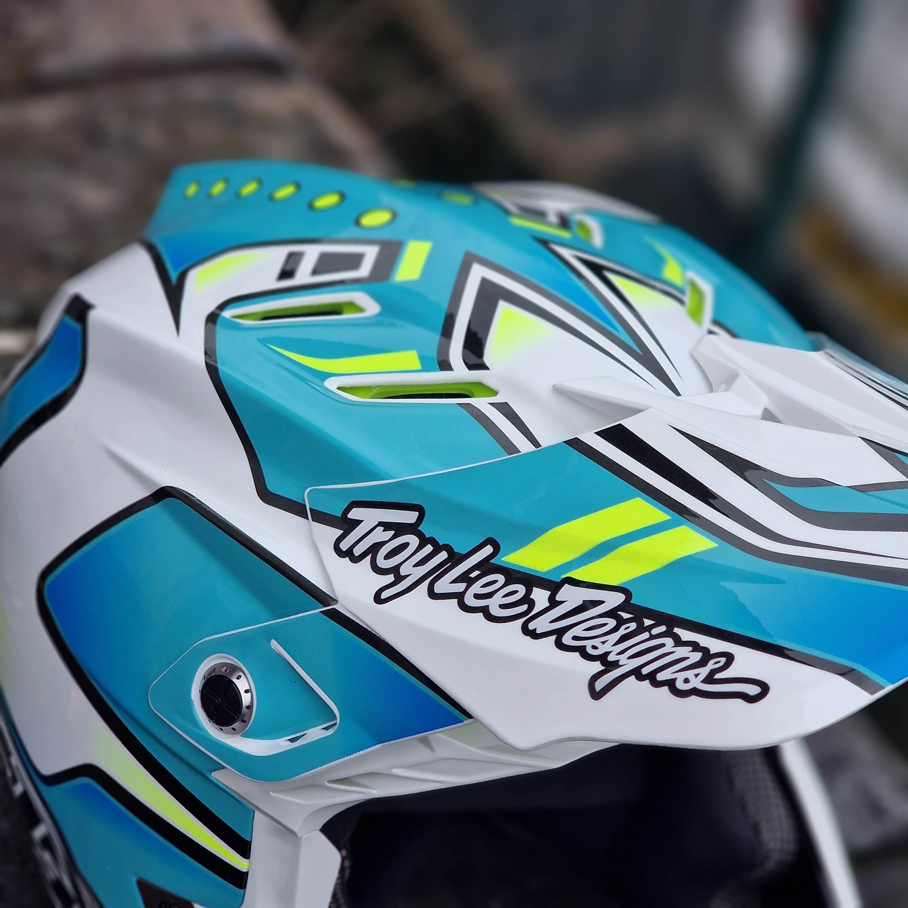 Troy Lee Designs D4 Composite Helmet Crest Real Teal | Alans BMX