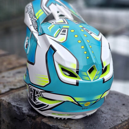 Troy Lee Designs BMX Racing Troy Lee Designs D4 Composite Helmet Crest Real Teal