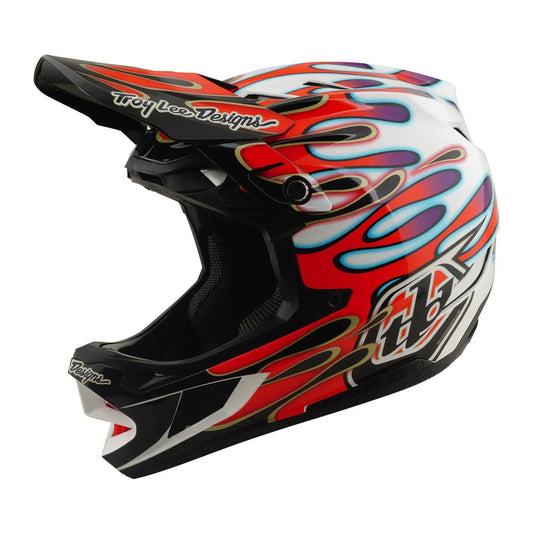 Troy Lee Designs BMX Racing Troy Lee Designs D4 Composite Helmet Overspray White / Red