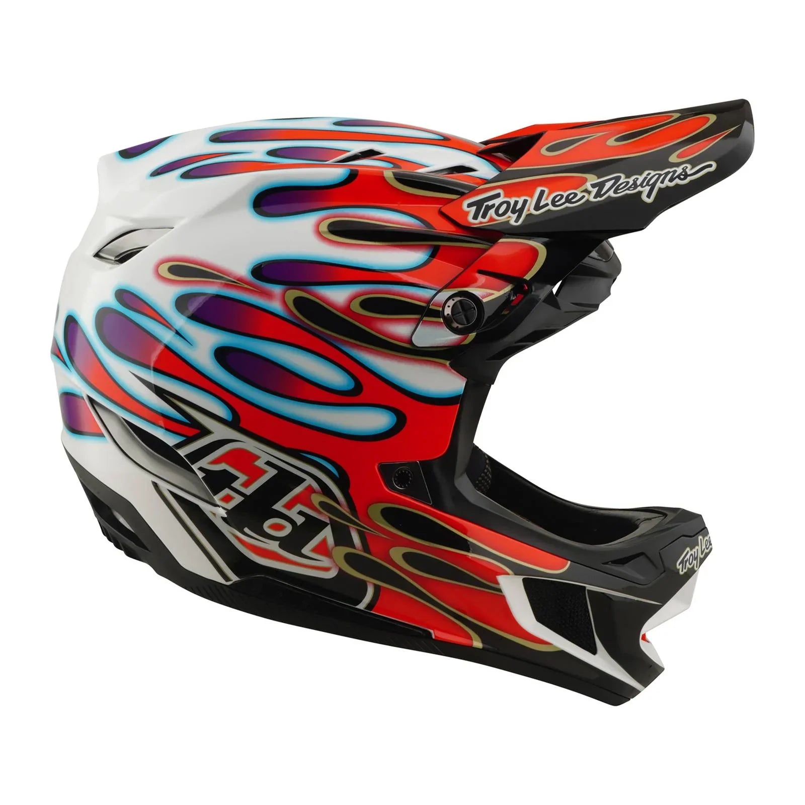 Troy Lee Designs BMX Racing Troy Lee Designs D4 Composite Helmet Overspray White / Red