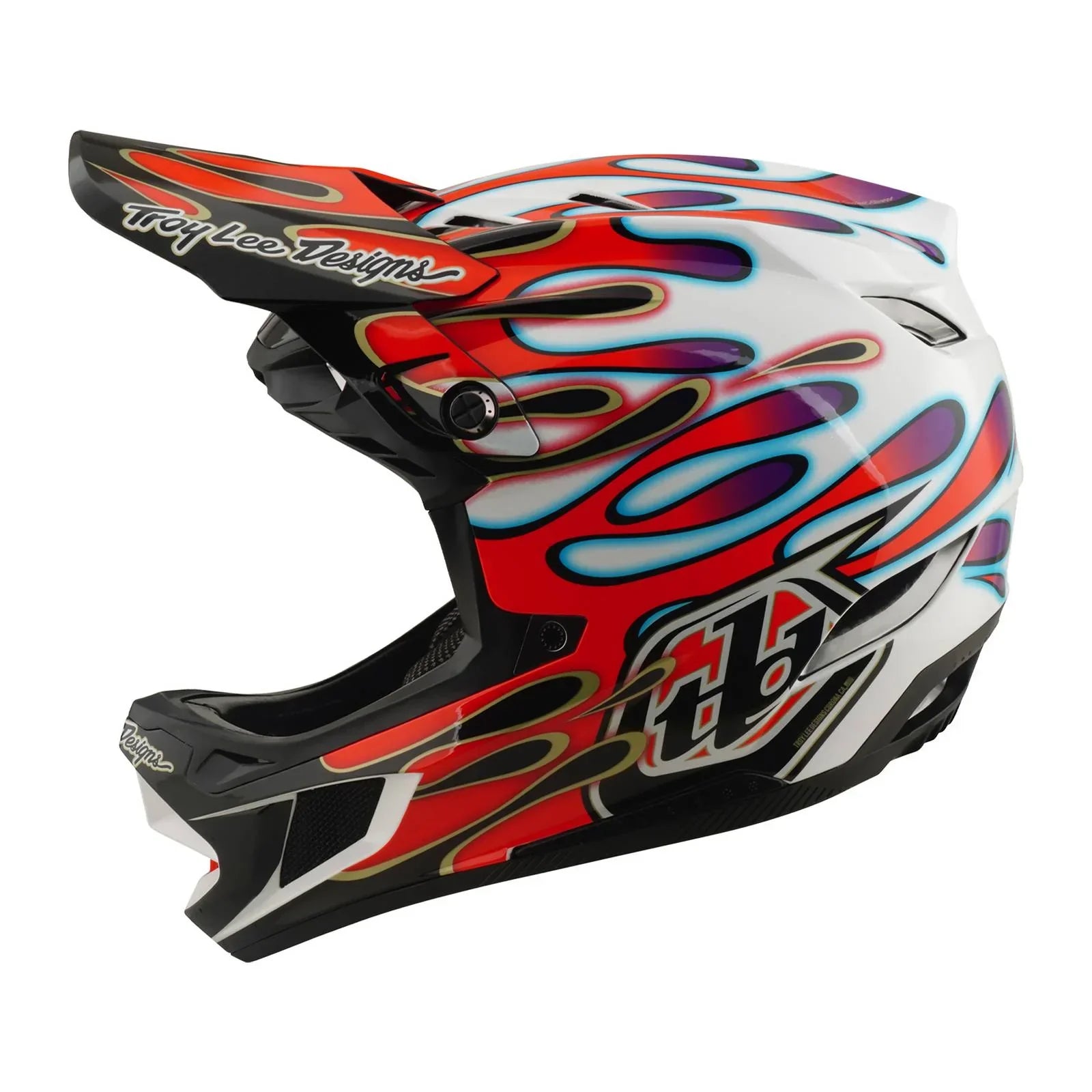 Troy Lee Designs BMX Racing Troy Lee Designs D4 Composite Helmet Overspray White / Red