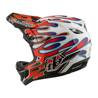 Troy Lee Designs BMX Racing Troy Lee Designs D4 Composite Helmet Overspray White / Red