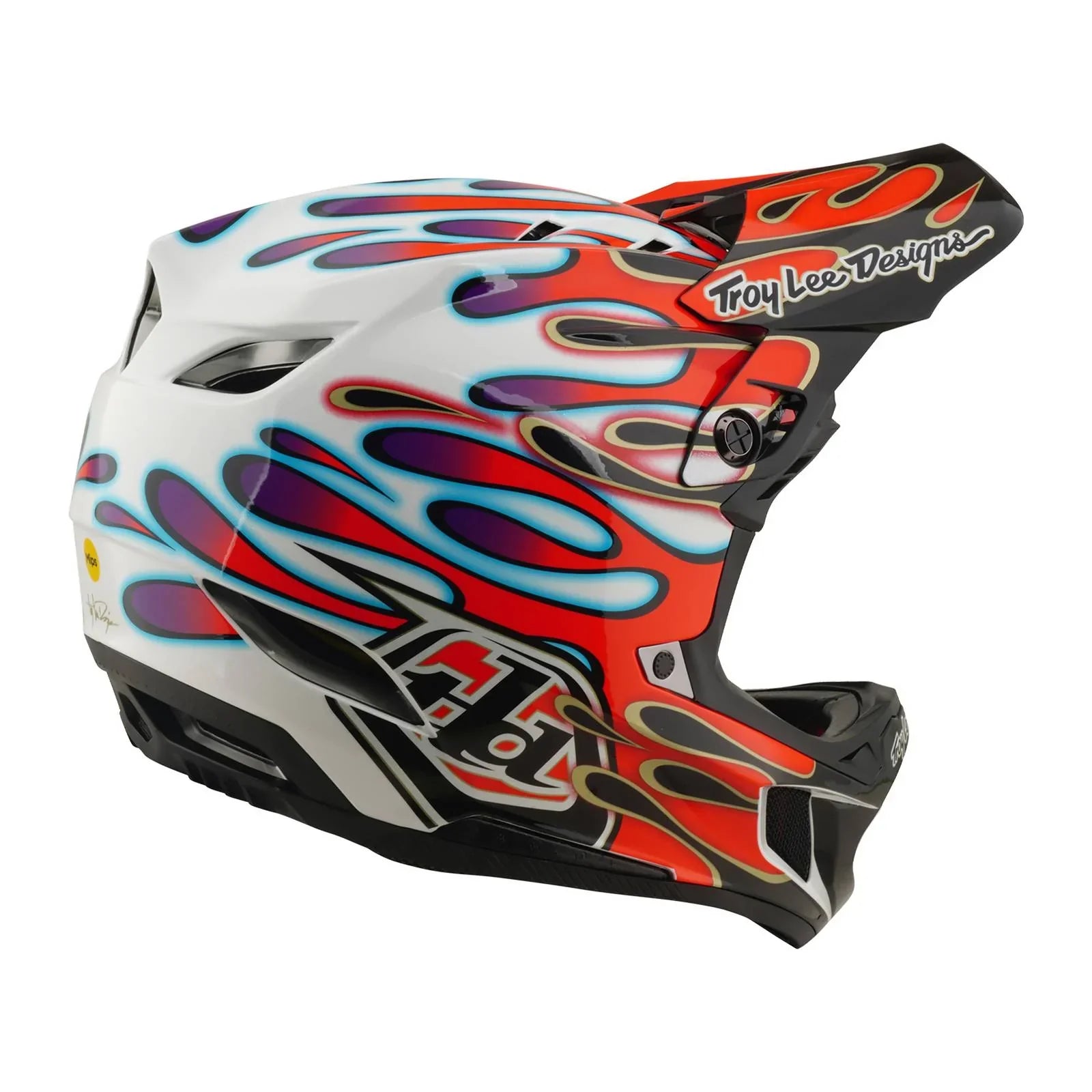 Troy Lee Designs BMX Racing Troy Lee Designs D4 Composite Helmet Overspray White / Red