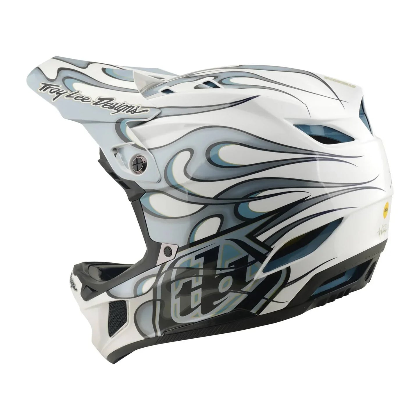 Troy Lee Designs BMX Racing Troy Lee Designs D4 Composite Helmet Torched White / Silver