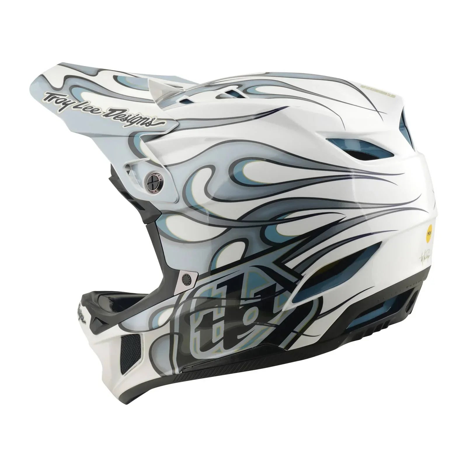 Troy Lee Designs BMX Racing Troy Lee Designs D4 Composite Helmet Torched White / Silver