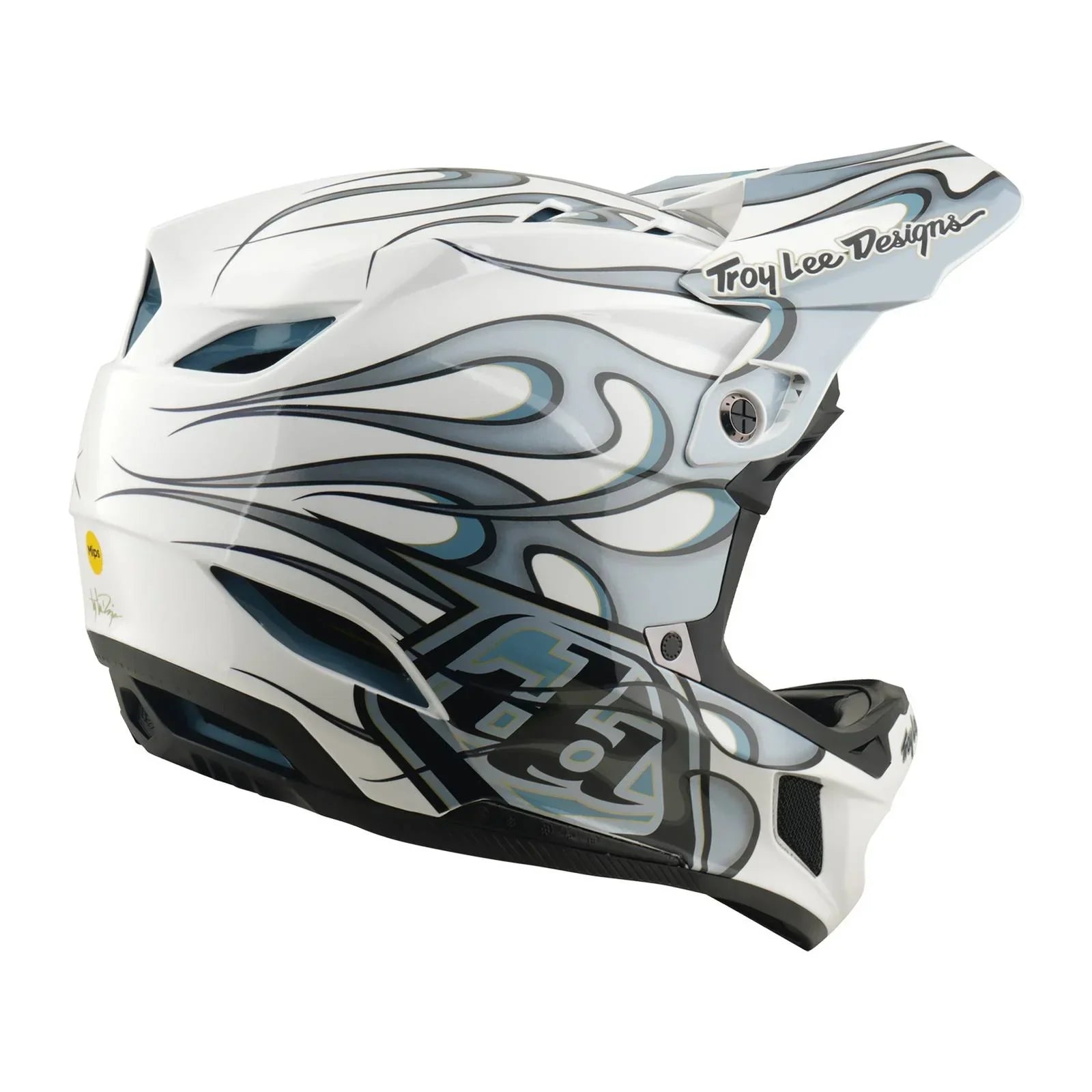 Troy Lee Designs BMX Racing Troy Lee Designs D4 Composite Helmet Torched White / Silver