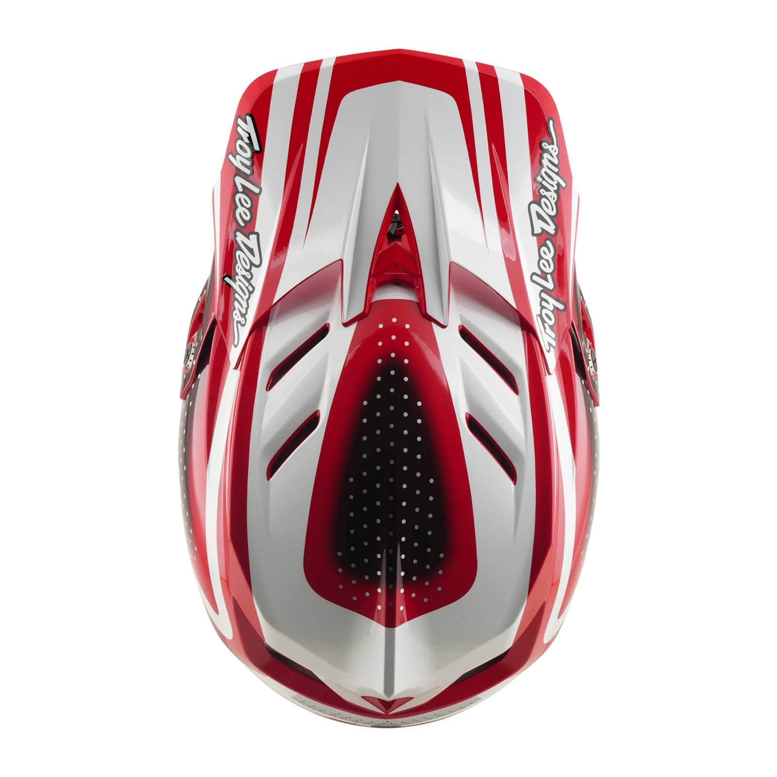 Troy Lee Designs BMX Racing Troy Lee Designs D4 Polyacrylate Helmet The Line Fire / White