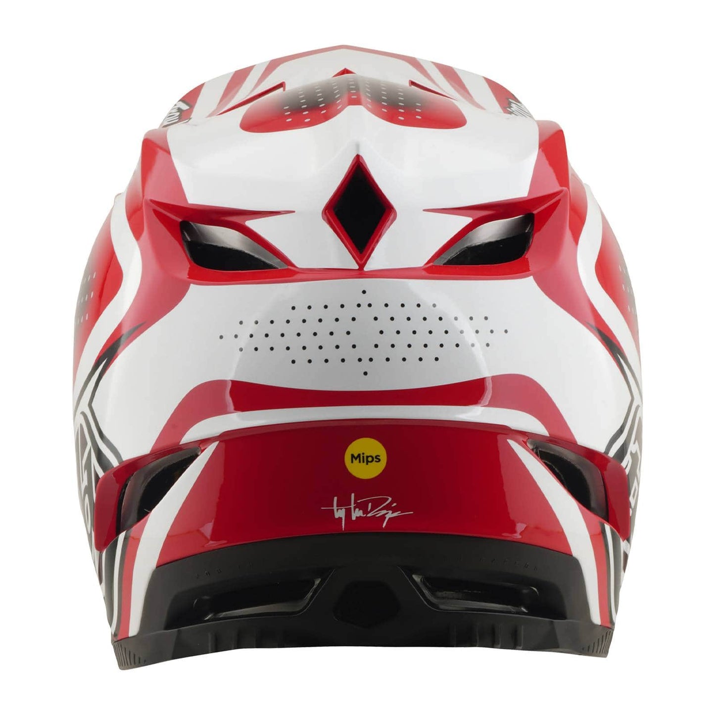 Troy Lee Designs BMX Racing Troy Lee Designs D4 Polyacrylate Helmet The Line Fire / White