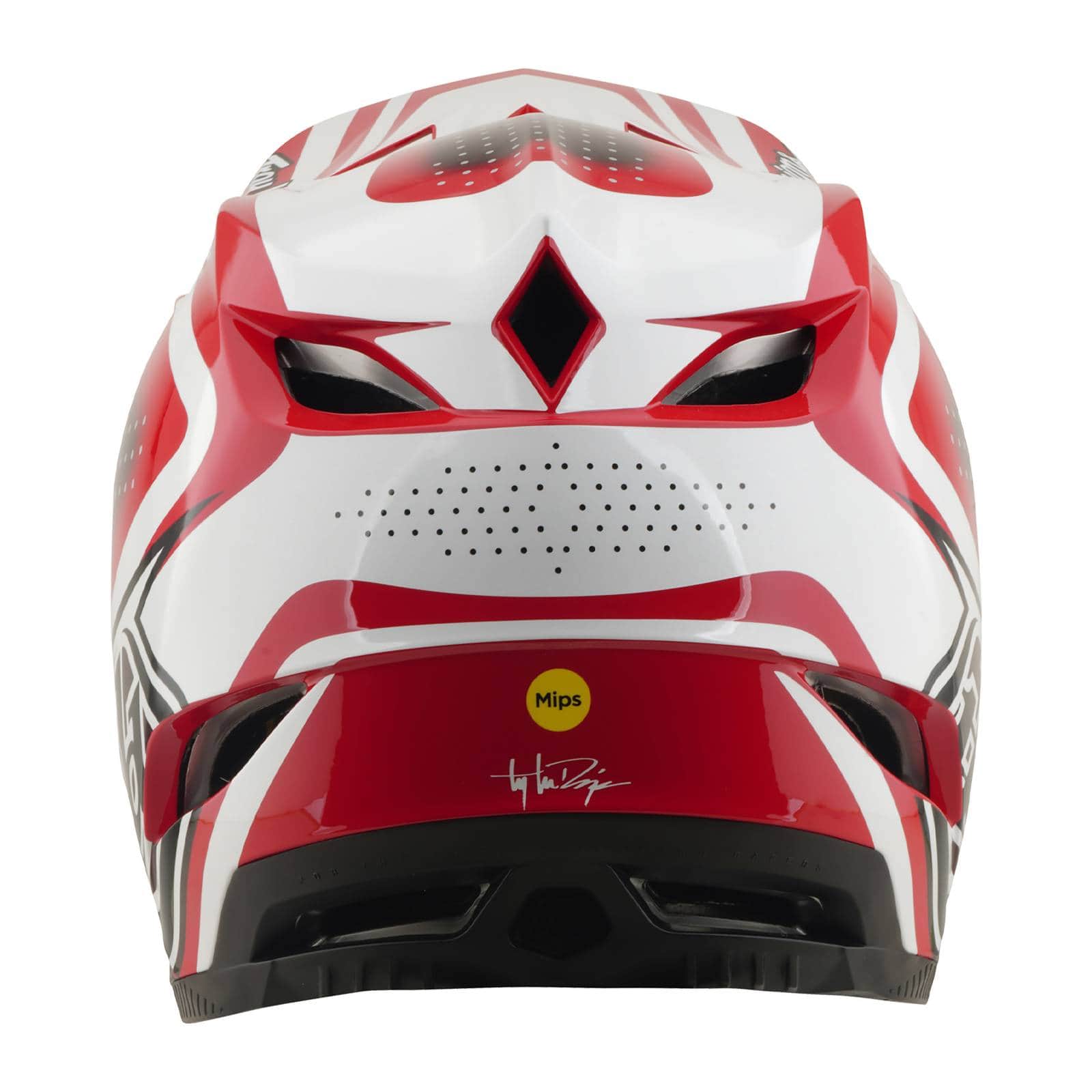 Troy Lee Designs BMX Racing Troy Lee Designs D4 Polyacrylate Helmet The Line Fire / White