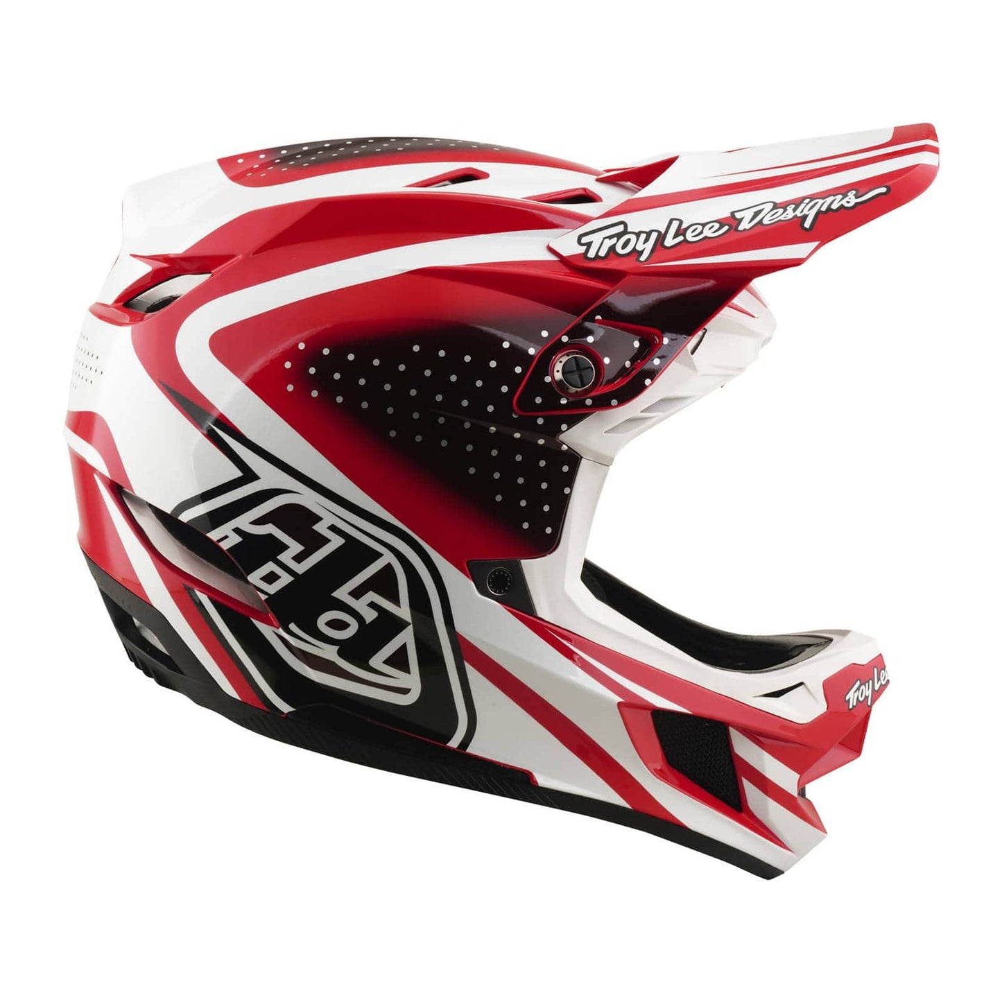 Troy Lee Designs BMX Racing Troy Lee Designs D4 Polyacrylate Helmet The Line Fire / White