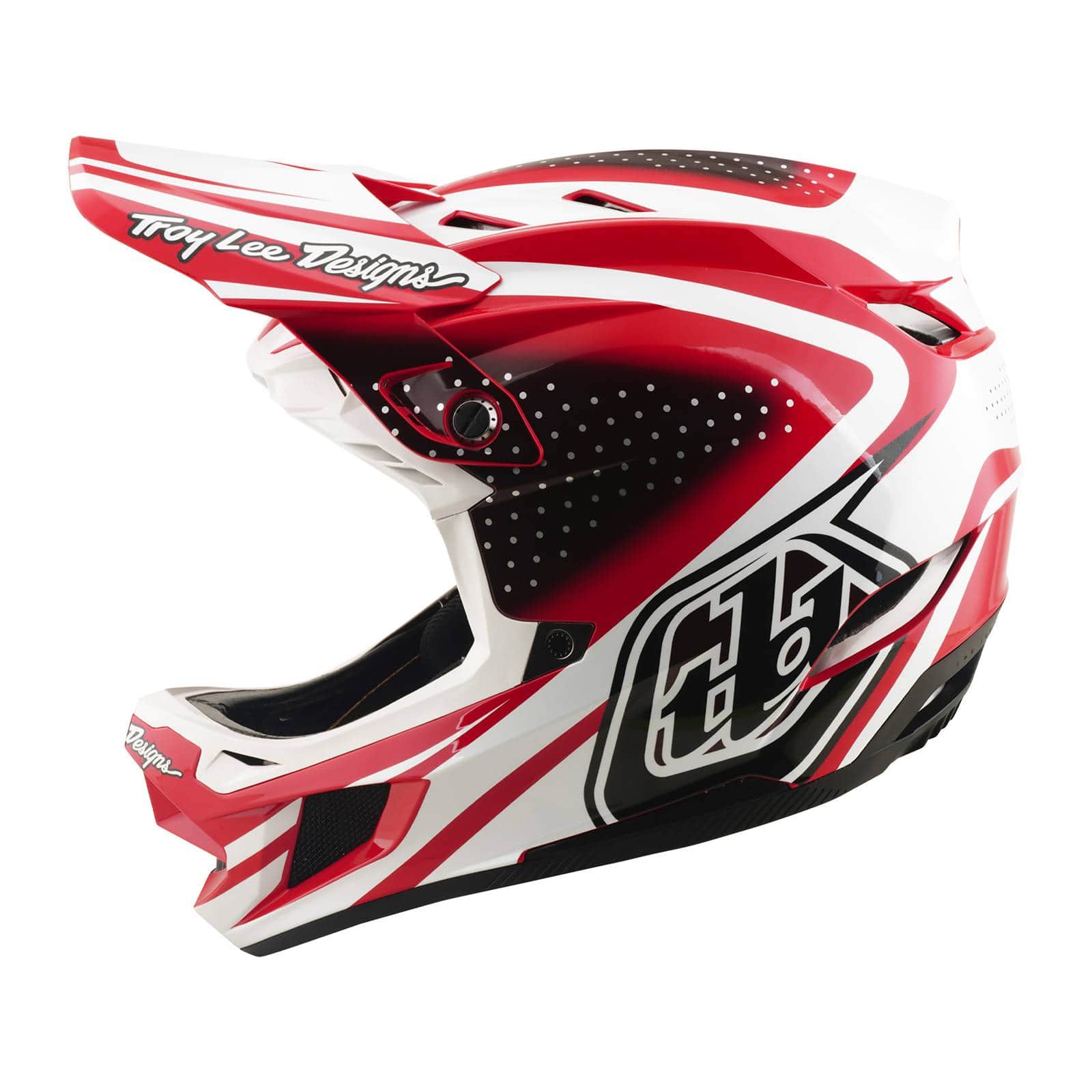 Troy Lee Designs BMX Racing Troy Lee Designs D4 Polyacrylate Helmet The Line Fire / White