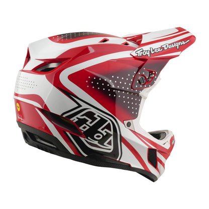 Troy Lee Designs BMX Racing Troy Lee Designs D4 Polyacrylate Helmet The Line Fire / White