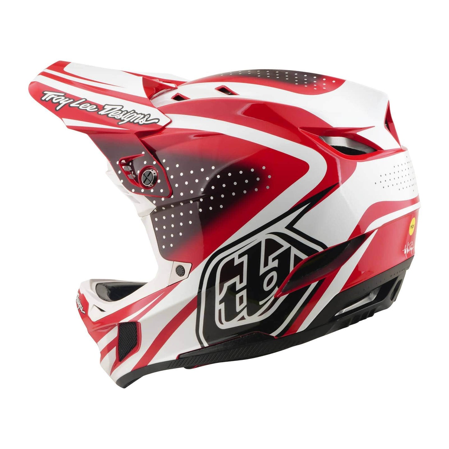 Troy Lee Designs BMX Racing Troy Lee Designs D4 Polyacrylate Helmet The Line Fire / White