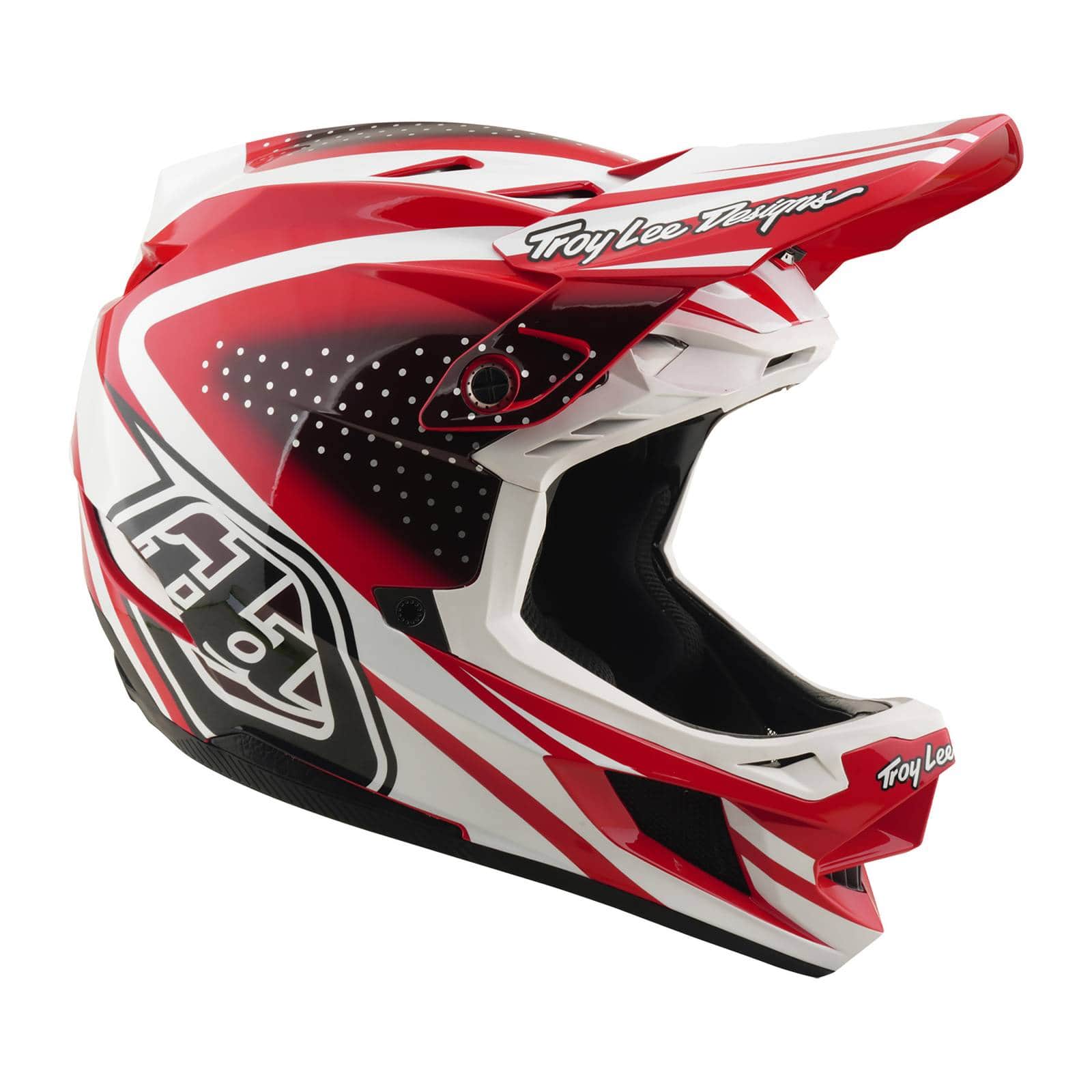 Troy Lee Designs BMX Racing Troy Lee Designs D4 Polyacrylate Helmet The Line Fire / White