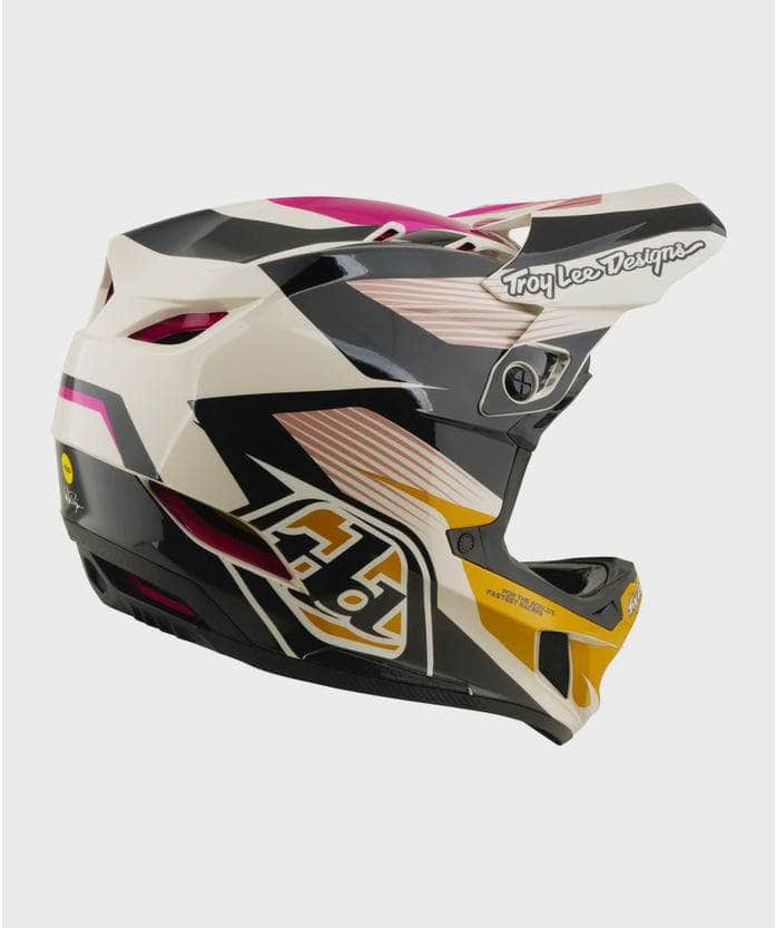 Troy Lee Designs BMX Racing Troy Lee Designs D4 Polyacrylate Helmet Turbo Acid Fuchsia