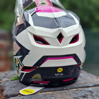 Troy Lee Designs BMX Racing Troy Lee Designs D4 Polyacrylate Helmet Turbo Acid Fuchsia