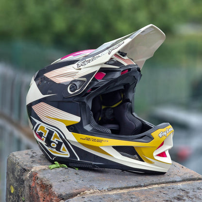 Troy Lee Designs BMX Racing Troy Lee Designs D4 Polyacrylate Helmet Turbo Acid Fuchsia