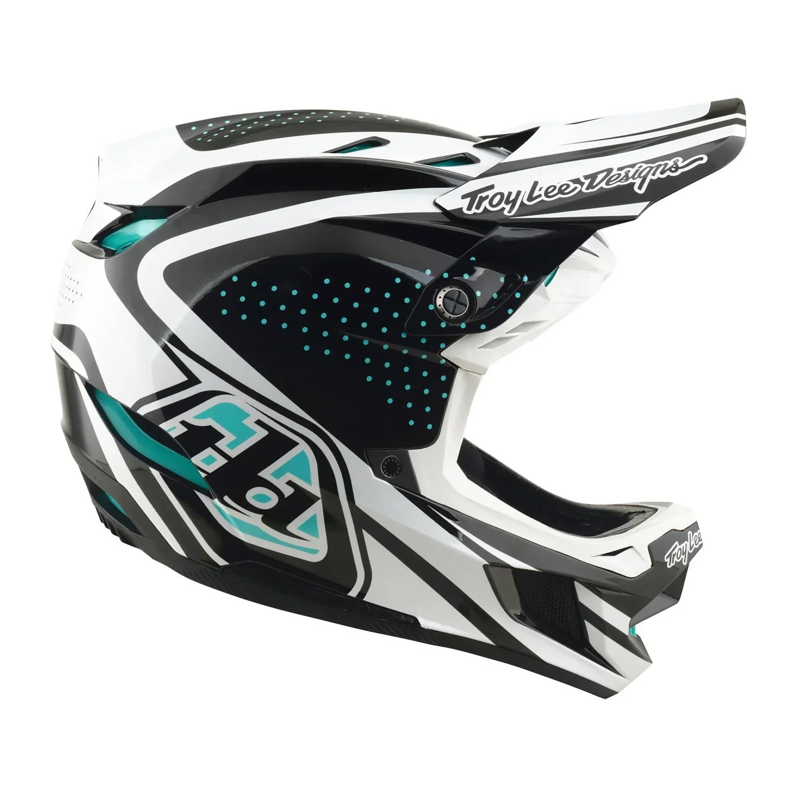 Troy Lee Designs BMX Racing Troy Lee Designs D4 Polyacrylite Helmet The Line Charcoal / White