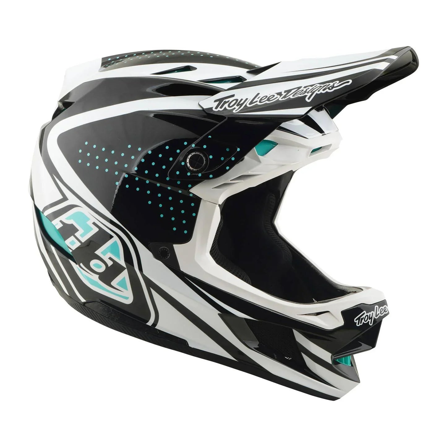 Troy Lee Designs BMX Racing Troy Lee Designs D4 Polyacrylite Helmet The Line Charcoal / White