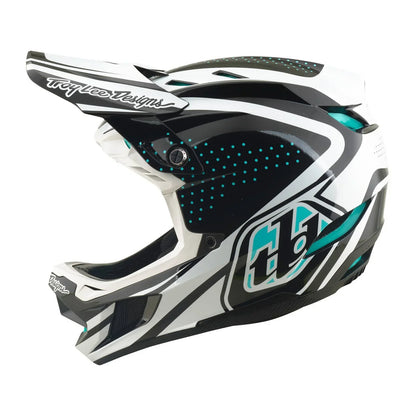 Troy Lee Designs BMX Racing Troy Lee Designs D4 Polyacrylite Helmet The Line Charcoal / White